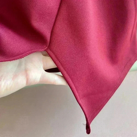 boohoo Night Laura Wrap Skirt Bodycon Dress, Berry, Size 6 - Picture 8 of 16